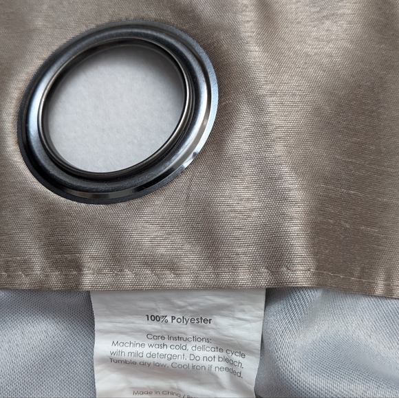 Shimmery Tan Curtains (double layered) - Picture 5 of 6